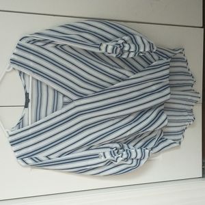 Stitch Fix West Kei Allan Surplice Rolltab High Low Blouse